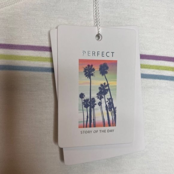 NEW Denim & Flower Men's Sz Medium Retro Stripe Crewneck 100% Cotton T-Shirt - Picture 8 of 11